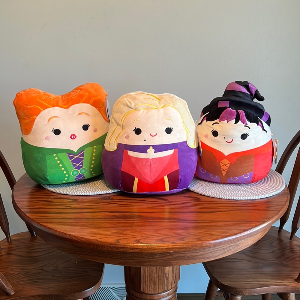 Set of 12” Hocus Pocus Squishmallows Winifred, Mary, Sarah